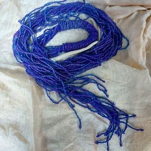 Long open beaded necklace